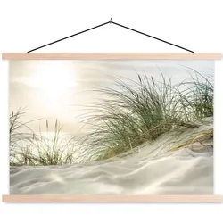 POSTER MIT MAGNETLEISTEN Dünen mit Strandhafer in der Sonne des Nationalparks Schleswig-Holsteinisches Wattenmeer Wandbilder 60x40 cm