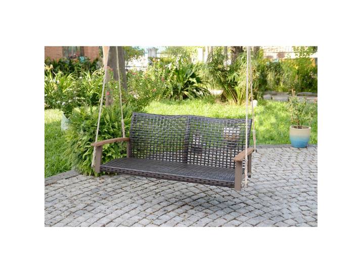Gartenbank Echtholz/Stahl hängend 2-Sitzer Cuneo
