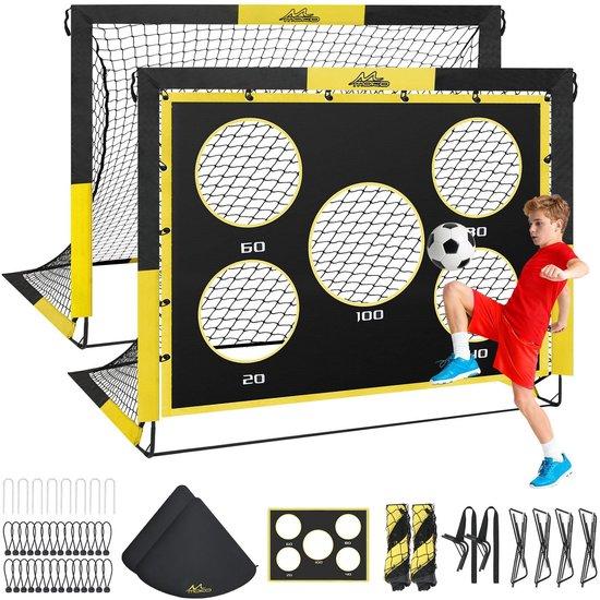 Dailygoods - Fußballtor-Set, 2 Stück - 5 x 4 Fuß, aufstellbare Toren - Fußball