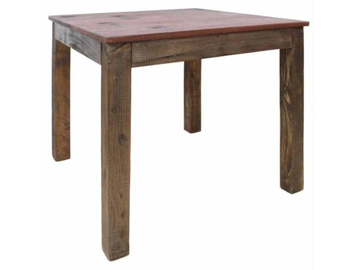 HKQWPBF Esstisch Gemischtes Altholz 82x80x76 cm Recyceltes Massivholz, Mahagoni Teak Mango Akazie, Vintage Look, stabiler Stand, leichter Aufbau