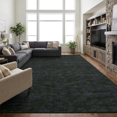 YUN Washable Runner Rug, Hallway Runner Rug Solid Color, Non Slip Minimalist Low Pile Non Shedding Rug