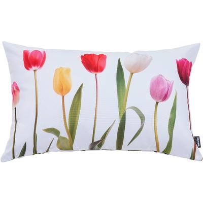 Dekokissen DONE. "Flora", bunt (mehrfarbig, bedruckt geblümt), B:40cm H:1cm L:60cm, Polyester, Dekokissen_Sitzkissen_Kissenhüllen, beidseitig bedruckt