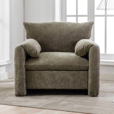 Modern Style Chenille Oversized Armchair Accent Chair Single Sofa Lounge Chair - Set of 1