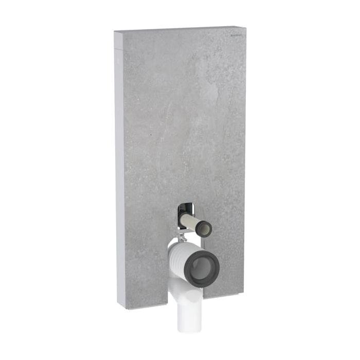 Geberit Monolith Stand-WC-Modul 131003JV5 Bauhöhe 101cm, Front betonoptik, Seite aluminium