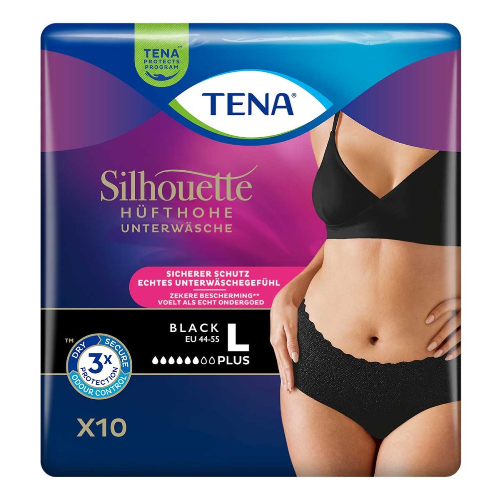 Essity Germany GmbH Tena Silhouette Plus L Black Inkontinenz Pants 18664953