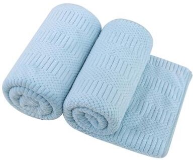 JML "2 Pack Premium Jacquard Fleece Bath Towel, Velvet Highly Absorbent Towels 30""x60"""