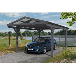 Skan Holz Carport Westerwald 362 x 648 cm grau Holzcarport