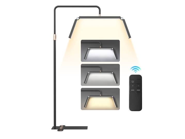 Lampe vidéo LED pliable OWJHE 40W, lumière d'appoint pliable, lampe de beauté au sol, 3200K-5600K, intensité réglable, avec support métallique de 180cm/70.9in