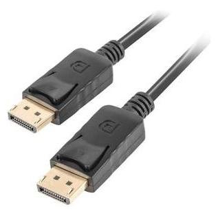 Lanberg CA-DPDP-10CC-0005-BK DisplayPort-Kabel 19 PIN V1.2 0.5M 4K Schwarz (0.50 m) (CA-DPDP-10CC-0005-BK)