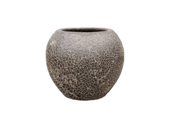 Grosser, exklusiver In-/Outdoor Blumentopf „Lava Balloon“, verschiedene Grössen Keramik Relic Black Baq Design