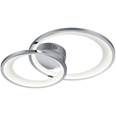 TRIO LEUCHTEN LED Deckenleuchte "Granada", grau (chromfarben), 1, H: 9cm, 1 Stk., Leuchten, LED Deckenlampe, LED Deckenleuchte