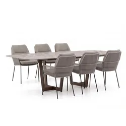 + 10 % Kassenrabatt | SUNS Punta/Palermo 240 cm Gartenmöbel-Set 7-teilig