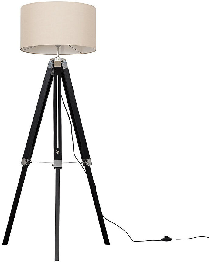 Latitude Run Simmonds 143.5cm Matt Tripod Floor Lamp Mink 143.5cm H X 75cm W X 75cm D