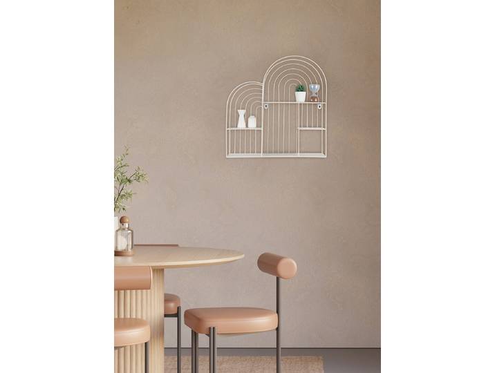Étagère murale Toota fer peint Beige 54 x 55 x 11cm