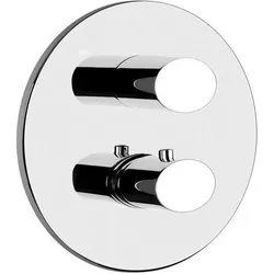 Gessi, Duscharmatur + Badewannenarmatur, Ovale, Fertigmontageset, für Unterputz-Thermostat, 2-Wege-On-Off-Umlenkkartusche, Ausgängen