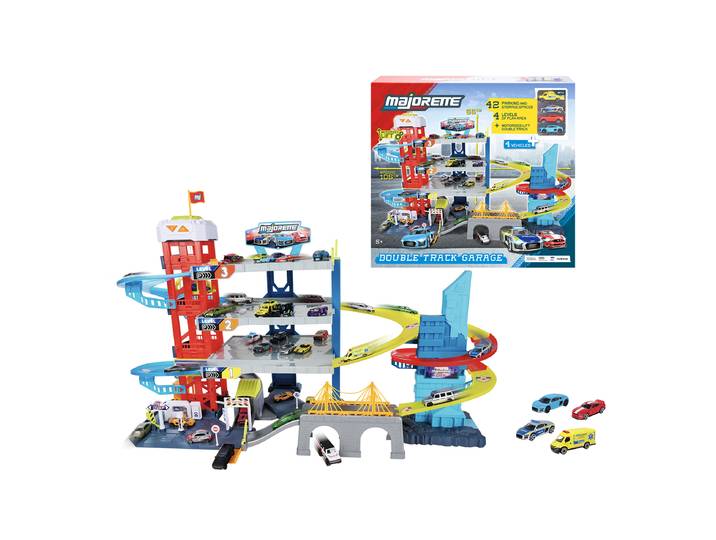 Garage Double Track 4 Niveaux 4 Véhicules MAJORETTE