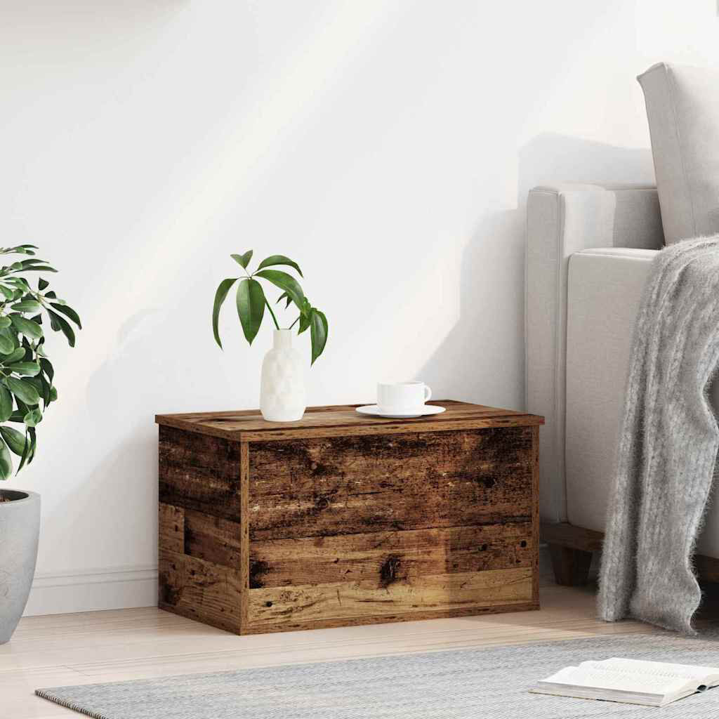 17 Stories Camp Trunk / Footlocker Old Wood 35cm H X 60cm W X 35cm D