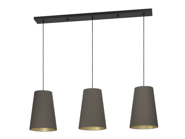 EGLO Petrosa, Flexible Halterung, Schwarz, Messing, Cappuccino, Schwarz, Messing, Stoff, Stahl, Schwarz, Drinnen