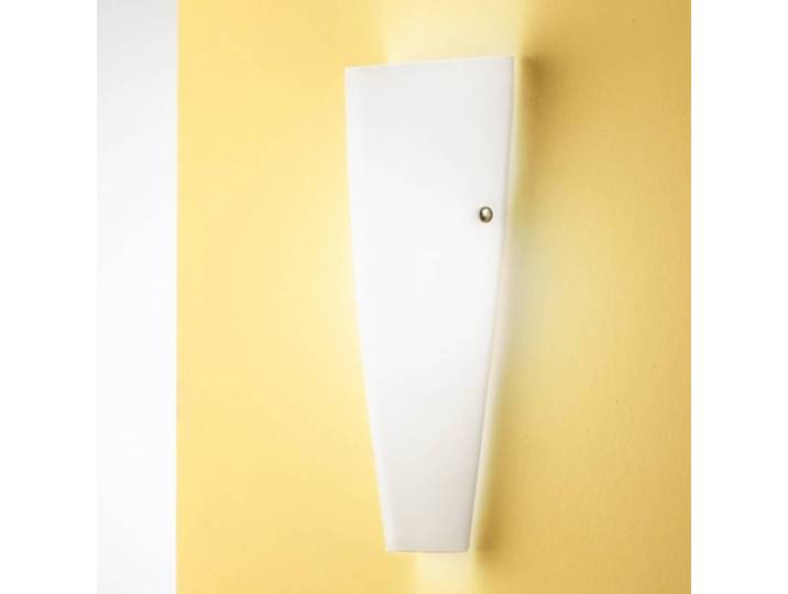 Fabas Luce Wandleuchte DEDALO, dimmbar, weiß / opal, für Flurbereich, Metall, Modern