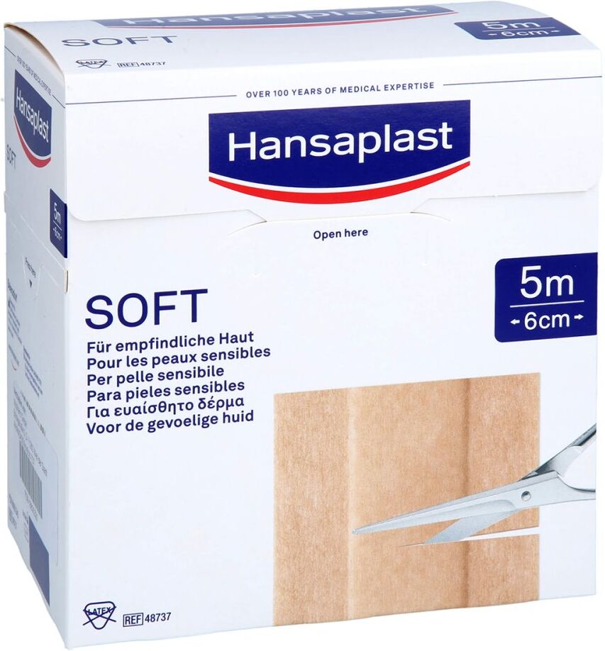 Hansaplast Soft Pflaster 6 cmx5 m Rolle 1stk