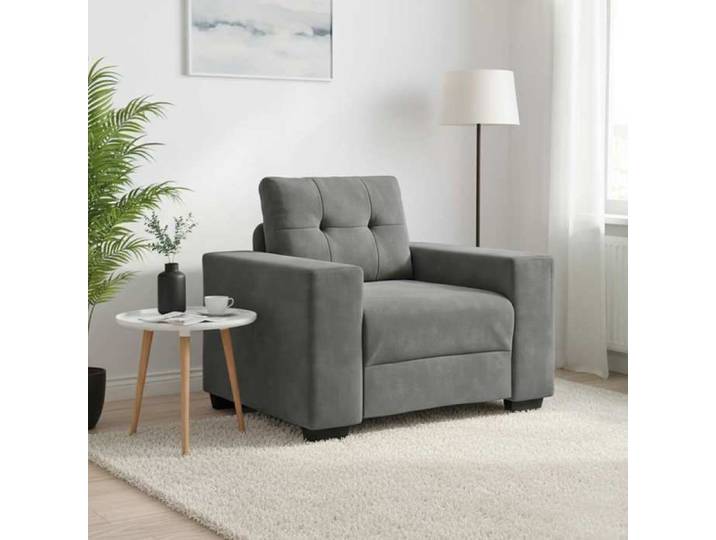 NEW 2026  Fauteuil gris foncé 100x78x80 cm velours L2619
