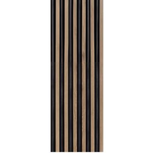 Kosche Akustikpaneel LuxLine 3D, Eiche und anthrazit, 240 x 56,1 x 2,5 cm, mit schwarzem Filz, , Stück