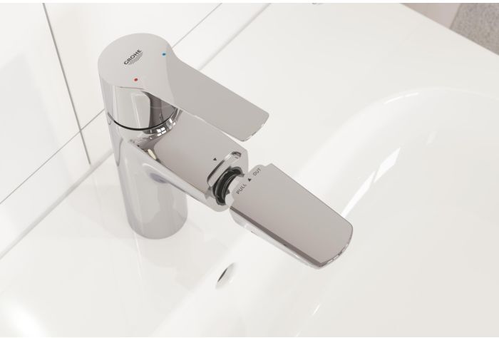 Grohe QuickFix Start Waschtischarmatur 24205003 chrom, M-Size, herausziehbarer Auslauf, Push-Open