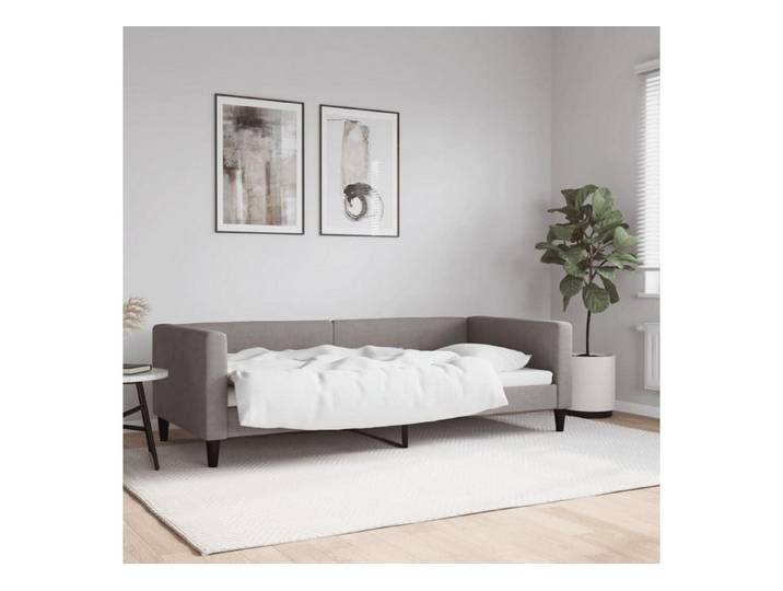 LuxusKollektion Schlafsofa Schlafsofa Zweisitzer Klappsofa 90 x 200 ohne Matratze Taupe