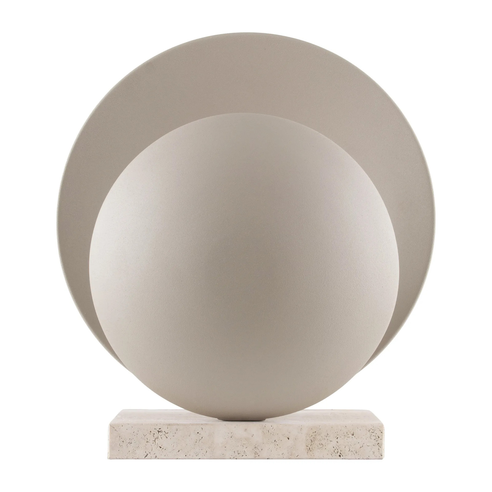 Globen Lighting Orbit ronde tafellamp Beige-travertijn