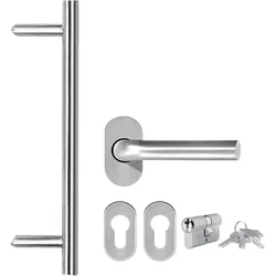 Zubehör Türbeschlag, Haustür Aluminium und PVC Anthrazit 110x210 cm