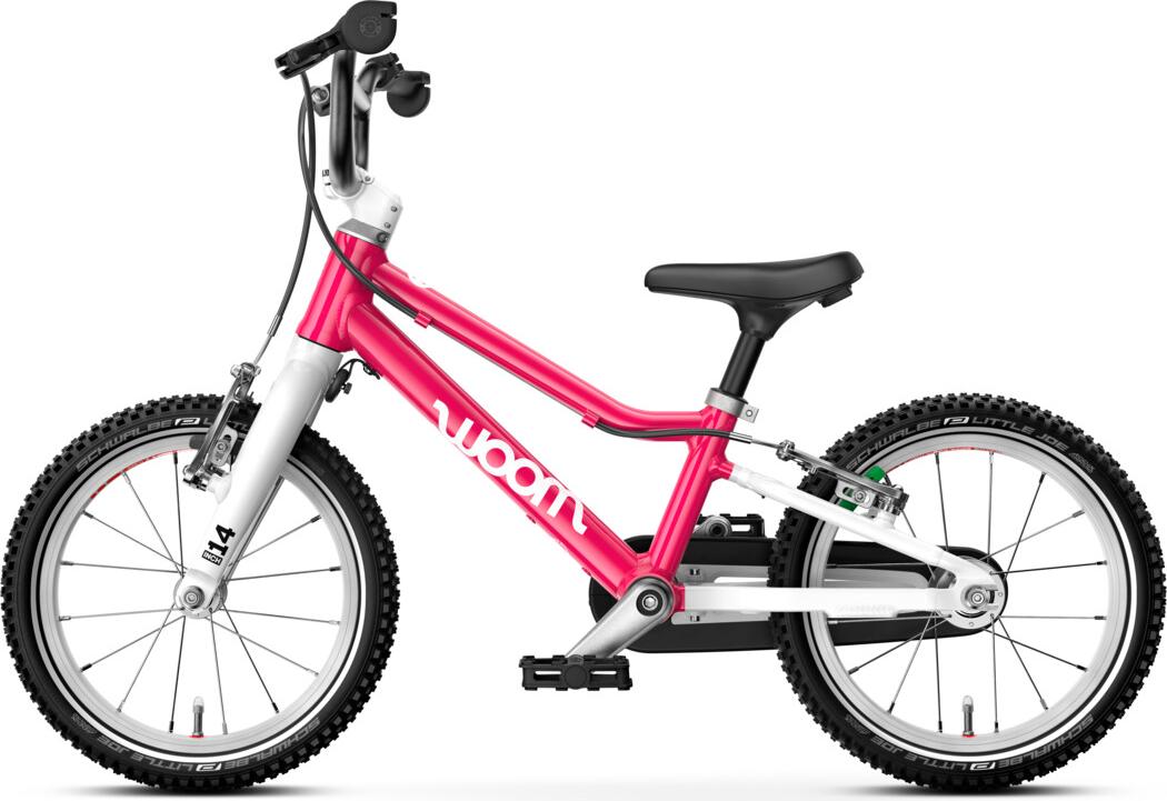 WOOM GO 2, Stadtrad, Kinder, Unisex, Senkrecht, Aluminium, Schwarz, Pink, Weiß