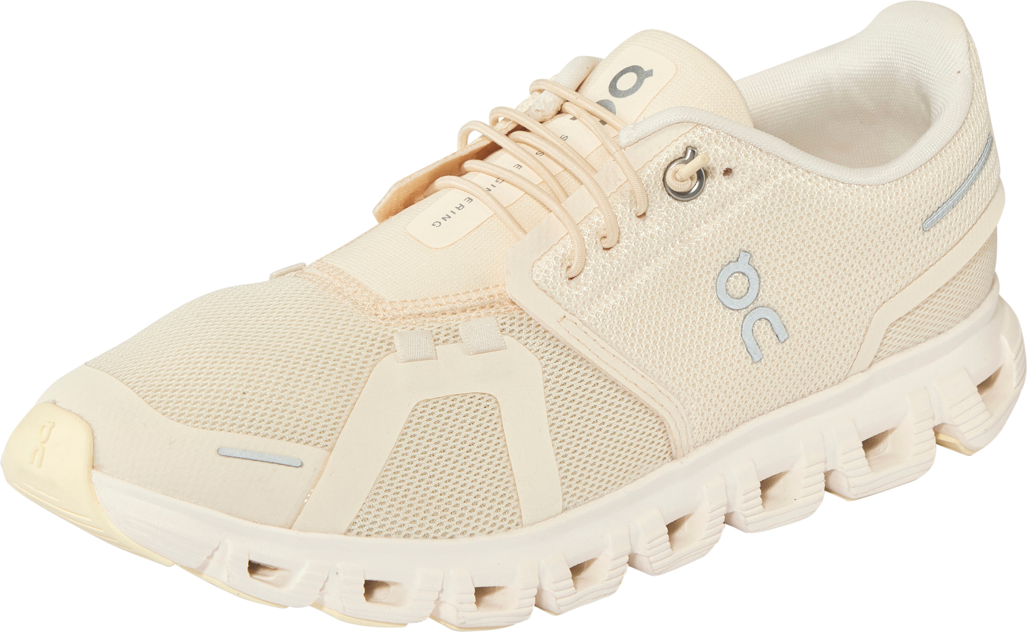 Sneaker ON RUNNING "CLOUD 6", Damen, Gr. 37,5, beige (castor{ivory), Synthetik, Schuhe Sneaker
