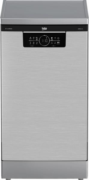 Beko BDFS26046XQ, Freistehend, Single (45 cm breit), Edelstahl, LED, Schublade, Edelstahl