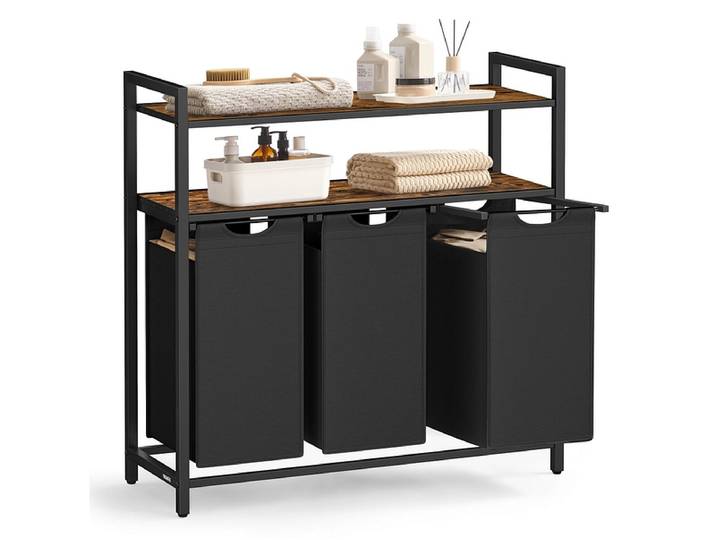 VASAGLE Wäschekorb black