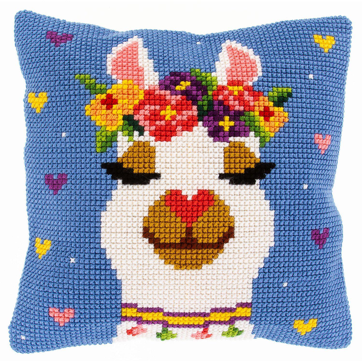Kreuzstichkissen "Lama"