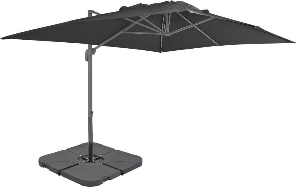 Maison Exclusive - Sonnenschirm mit Tragbarem Sonnenschirmständer Anthrazit