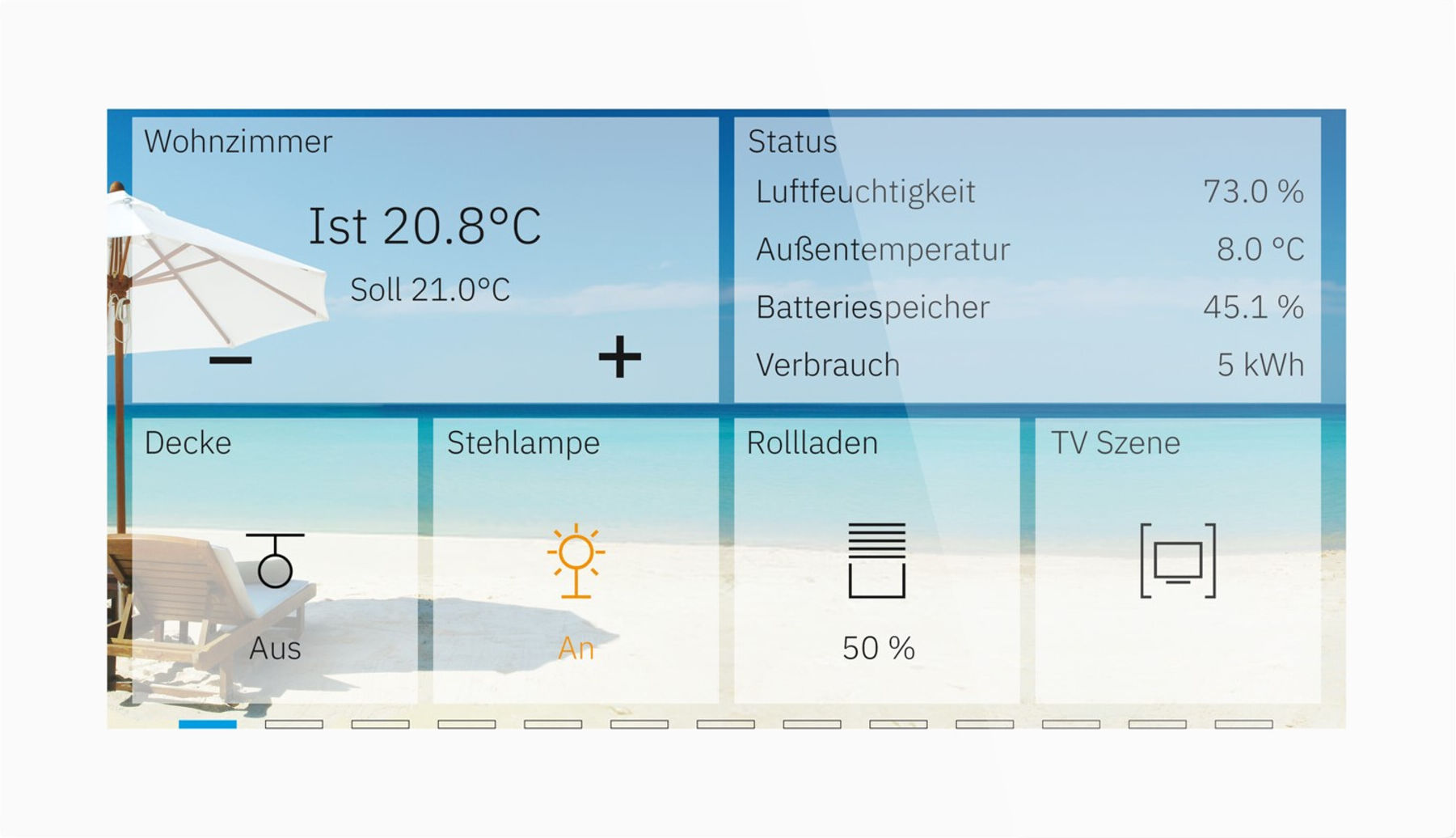MDT Glas Touch BE-GTS06TW.01S 6 Zoll Weiß)