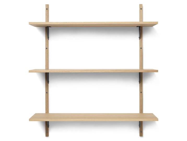 Ferm Living Étagère Sector triple wide Chêne-noir