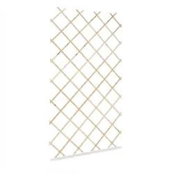 Relaxdays Rankgitter ausziehbar, 3er Set, Rankhilfe Kletterpflanzen, 180x60 cm, Garten, Balkon & Terrasse, Holz, natur
