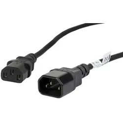 Lanberg CA-C13E-11CC-0018-BK Stromkabel Schwarz 1,8 m C13-Koppler C14-Koppler