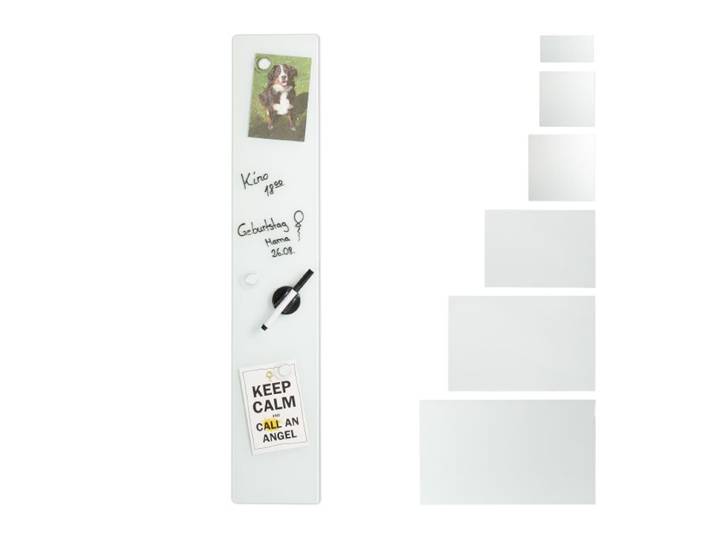 Relaxdays Glas-Magnetboard Weiß