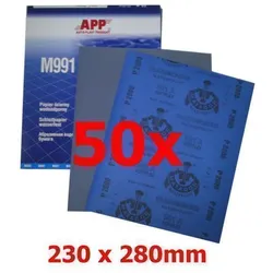 APP M991 Schleifpapier wasserfest 230 x 280mm P2500, 50 Blatt