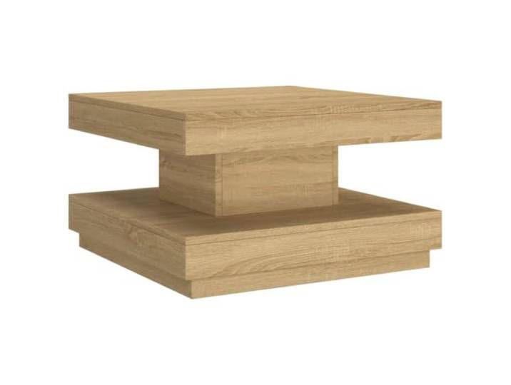 Roanoer Couchtisch Hellbraun 60x60x35 cm MDF Wohnzimmertisch Beistelltisch Kompakter quadratischer Kaffeetisch für Wohnzimmer und Lounge, stabile Holzoptik-Oberfläche für Getränke und Dekoration.