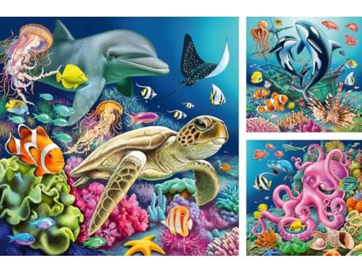 Ravensburger kinderpuzzel - 12000859 Betoverende onderwaterwereld - puzzel van 3x49 stukjes voor kinderen vanaf 5 jaar