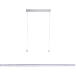 LED-Pendelleuchte, aluminiumfarben, lineare Form, verstellbare Leuchtkörper