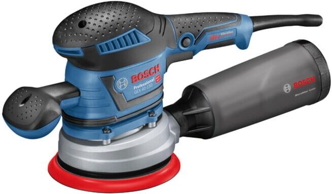 Ponceuse excentrique BOSCH GEX 40-150 avec 1 x feuille abrasive M480 et L-BOXX (060137B201)