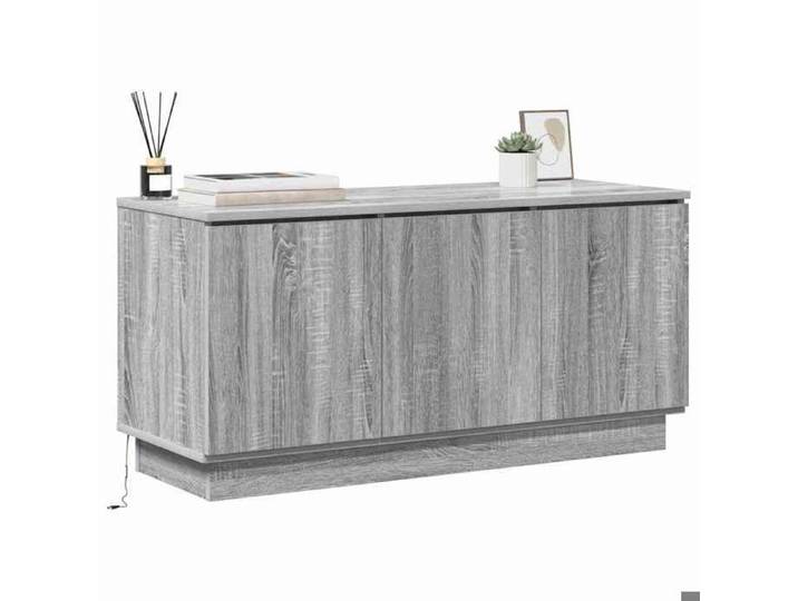 CHIC Gris Meuble TV Moderne - ZENCORE - MEUBLE DE SEJOUR - Cabinet TV - Gris Sonoma 100x38x49cm - Bois d'ingénierie 9592