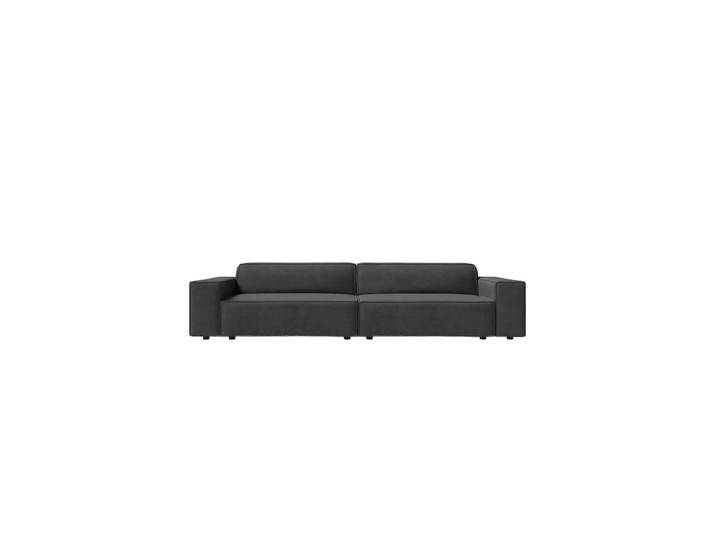 4-Sitzer Design Sofa „Jodie“ Samtbezug Grau Chosen by Bloomingloft