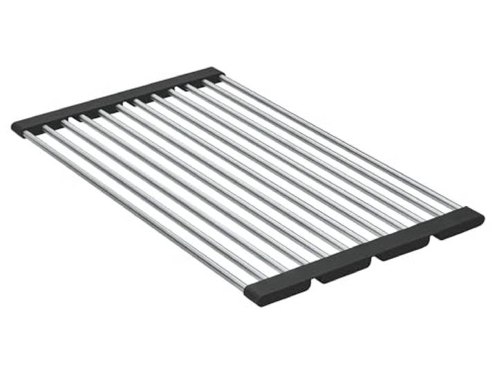 GROHE Multifunctioneel afdruiprek (500 x 288 mm, inklapbaar, vaatwasmachinebestendig, corrosievrij), roestvrij staal, 40858SD0