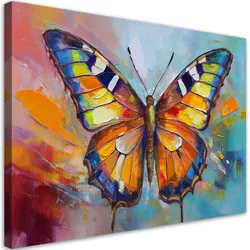 LEINWANDBILD Bunter Schmetterling 120x80cm